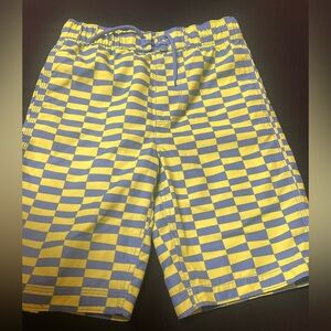 GAP KIDS BOYS 8”INSEAM SWIM TRUNKS COOL TRUNKS SIZE XL (12).LIME GREEN/BLUE NWOT